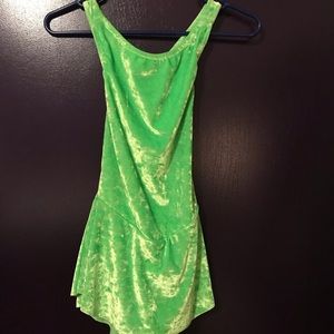 Bright Lime Figure skating/dance dress.